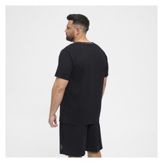 North Latitude Pyjama T-Shirt V-Neck Short Sleeve Black - Pijamale/Haine de casă - Pijamale Bărbați Mărimi Mari