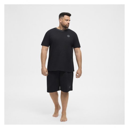 North Latitude Pyjama T-Shirt V-Neck Short Sleeve Black - Pijamale/Haine de casă - Pijamale Bărbați Mărimi Mari