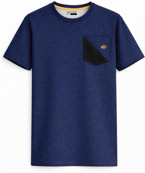 Motley Denim Milan Tricou Indigo închis - Tricouri - Tricouri Bărbați Mărimi Mari