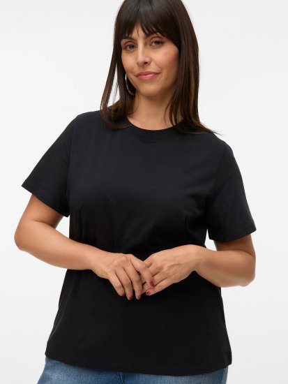 Vero Moda Paulina T-Shirt Black - Tricouri - 