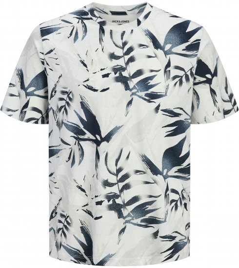 Jack & Jones Honolulu T-Shirt White - Tricouri - Tricouri Bărbați Mărimi Mari
