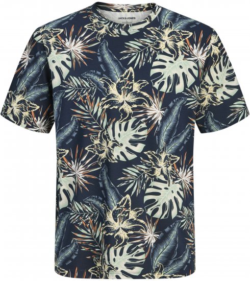 Jack & Jones Honolulu T-Shirt Navy - Tricouri - Tricouri Bărbați Mărimi Mari
