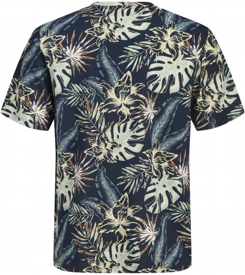 Jack & Jones Honolulu T-Shirt Navy - Tricouri - Tricouri Bărbați Mărimi Mari