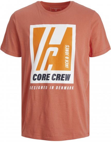 Jack & Jones Spring Logo T-Shirt Pink - Tricouri - Tricouri Bărbați Mărimi Mari