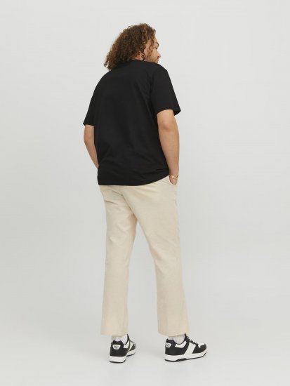 Jack & Jones Logan T-Shirt Black - Tricouri - Tricouri Bărbați Mărimi Mari