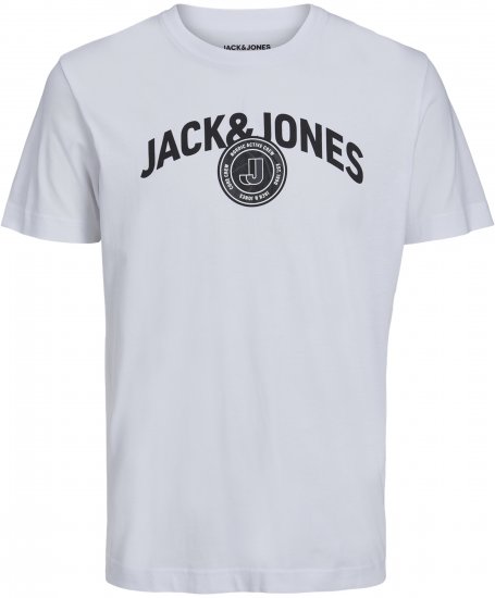 Jack & Jones Ounce Logo T-Shirt White - Tricouri - Tricouri Bărbați Mărimi Mari