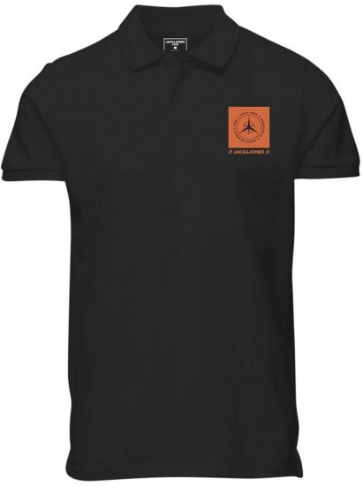 Jack & Jones Conrad Polo Short Sleeve Black - Tricouri polo - Tricouri Polo Bărbați Mărimi Mari