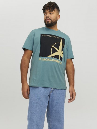 Jack & Jones Conrad T-Shirt Grey - Tricouri - Tricouri Bărbați Mărimi Mari