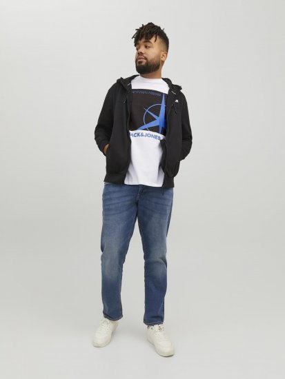 Jack & Jones Conrad T-Shirt White - Tricouri - Tricouri Bărbați Mărimi Mari