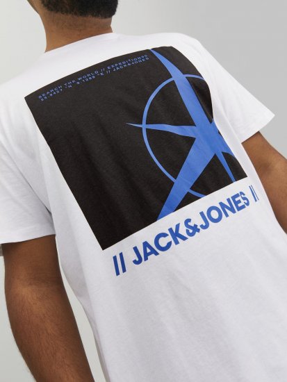Jack & Jones Conrad T-Shirt White - Tricouri - Tricouri Bărbați Mărimi Mari