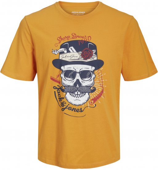 Jack & Jones Roxbury T-Shirt Orange - Tricouri - Tricouri Bărbați Mărimi Mari