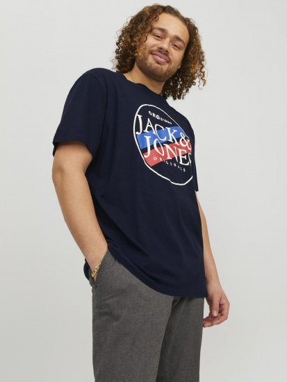 Jack & Jones Codyy T-Shirt Navy - Tricouri - Tricouri Bărbați Mărimi Mari
