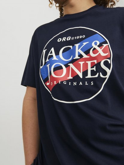 Jack & Jones Codyy T-Shirt Navy - Tricouri - Tricouri Bărbați Mărimi Mari
