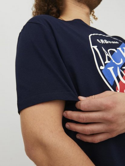 Jack & Jones Codyy T-Shirt Navy - Tricouri - Tricouri Bărbați Mărimi Mari