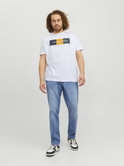 Jack & Jones Codyy T-Shirt White - Tricouri - Tricouri Bărbați Mărimi Mari
