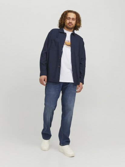 Jack & Jones Copenhagen Photo T-Shirt White - Tricouri - Tricouri Bărbați Mărimi Mari