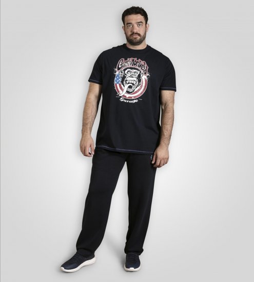 D555 Birkenhead T-Shirt Gas Monkey Garage Navy - Tricouri - Tricouri Bărbați Mărimi Mari