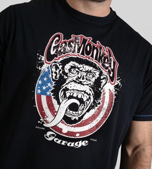 D555 Birkenhead T-Shirt Gas Monkey Garage Navy - Tricouri - Tricouri Bărbați Mărimi Mari