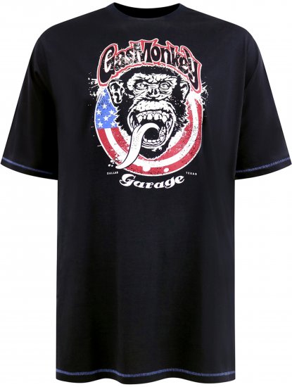 D555 Birkenhead T-Shirt Gas Monkey Garage Navy - Tricouri - Tricouri Bărbați Mărimi Mari