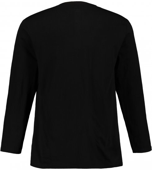 JP1880 Henley T-Shirt Long Sleeve Black TALL - ÎMBRĂCĂMINTE BĂRBAȚI MT-6XLT - Tall dimensiuni bărbați