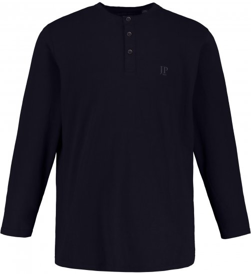 JP1880 Henley T-Shirt Long Sleeve Dark Navy TALL - ÎMBRĂCĂMINTE BĂRBAȚI MT-6XLT - Tall dimensiuni bărbați