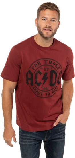 JP1880 AC/DC T-Shirt Rust Red - Tricouri cu trupe - 