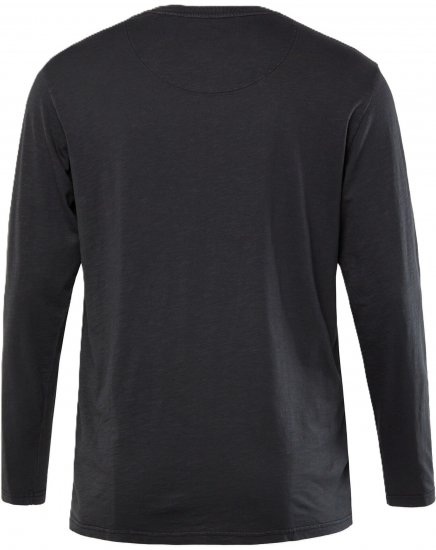 JP1880 T-Shirt Henley Long Sleeve Black TALL - ÎMBRĂCĂMINTE BĂRBAȚI MT-6XLT - Tall dimensiuni bărbați