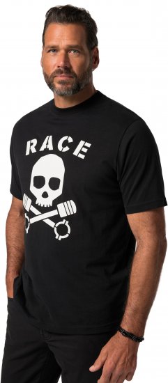 JP1880 T-Shirt Short Sleeve Skull Race Black - Tricouri - Tricouri Bărbați Mărimi Mari