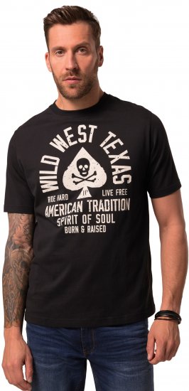 JP1880 T-Shirt 2-Pack Wild West Black And White - Tricouri - Tricouri Bărbați Mărimi Mari