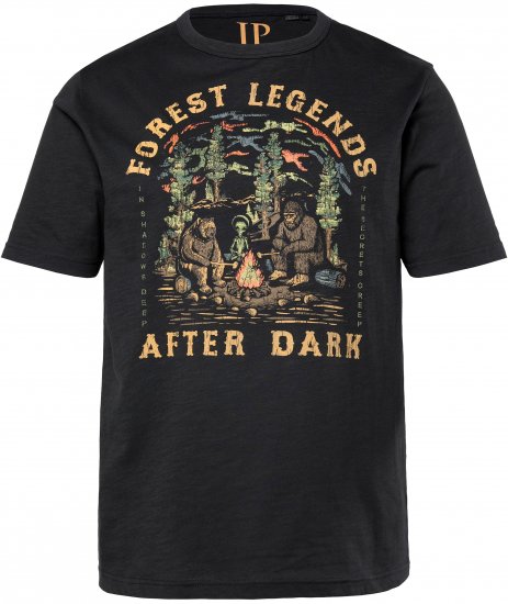 JP1880 T-Shirt Short Sleeve Forest Legends Black - Tricouri - Tricouri Bărbați Mărimi Mari