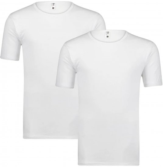 Adamo Royal Fine Ribbed Under-T-shirt 2-Pack White - Lenjerie intimă & costum baie - Lenjerie Intimă Bărbați Mărimi Mari