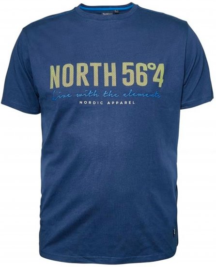North Latitude 99865 Printed T-Shirt Blue - Tricouri cu imprimeu - Tricouri cu imprimeu mărimi mari