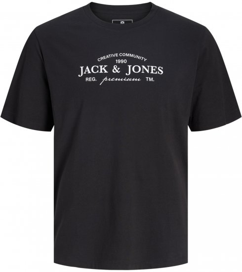Jack & Jones Kevin Tricou Negru - Tricouri - Tricouri Bărbați Mărimi Mari