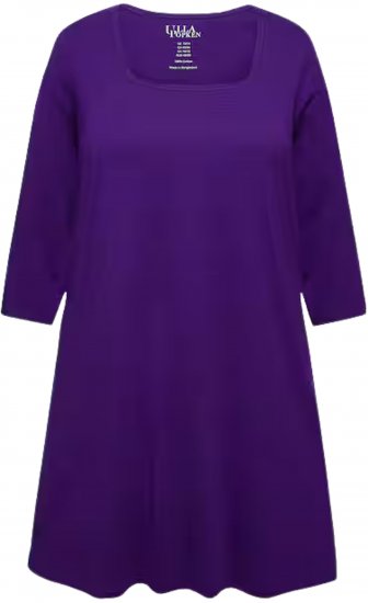 Ulla Popken Square Neckline Knit Swing A-line Pocket Tunic Lily - Tricouri - 