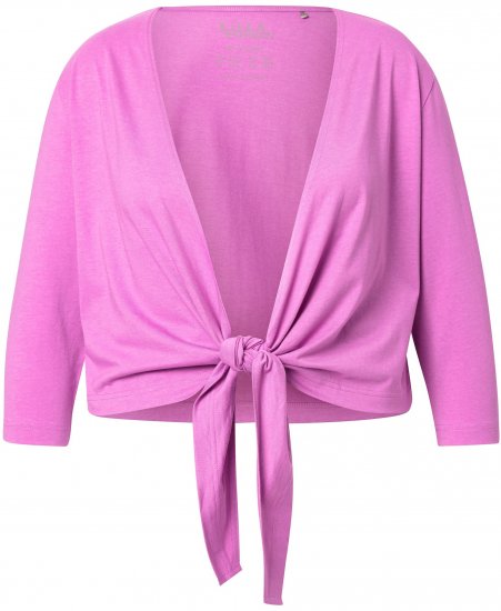Ulla Popken Versatile Surplice Wrap Tie Hem Bolero Top Cool Pink - Tricouri - 