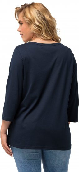 Ulla Popken City Name Graphic Tee Navy - Tricouri imprimate pentru femei - 