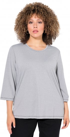 Ulla Popken Decorative Seam Short Sleeve Tee Grey - Tricouri - 