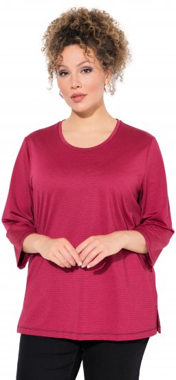 Ulla Popken Decorative Seam Short Sleeve Tee Red - Tricouri - 