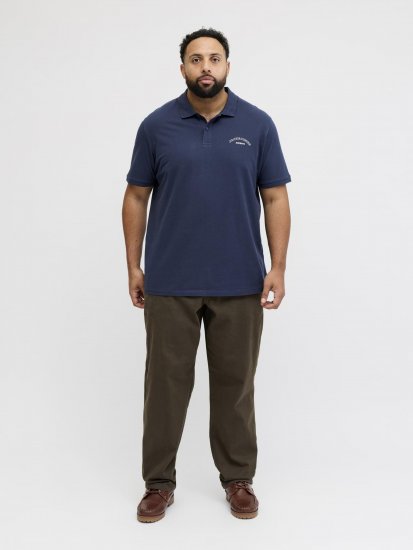 Jack & Jones College Logo Short Sleeve Polo Shirt Blue - Tricouri polo - Tricouri Polo Bărbați Mărimi Mari