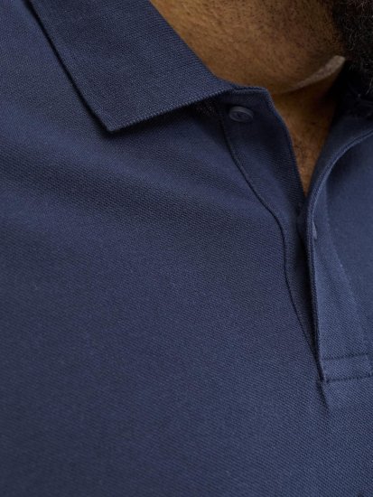 Jack & Jones College Logo Short Sleeve Polo Shirt Blue - Tricouri polo - Tricouri Polo Bărbați Mărimi Mari