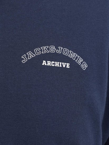 Jack & Jones College Logo Short Sleeve Polo Shirt Blue - Tricouri polo - Tricouri Polo Bărbați Mărimi Mari