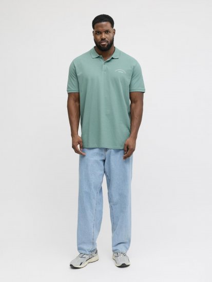 Jack & Jones College Logo Short Sleeve Polo Turquoise - Tricouri polo - Tricouri Polo Bărbați Mărimi Mari