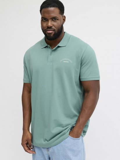 Jack & Jones College Logo Short Sleeve Polo Turquoise - Tricouri polo - Tricouri Polo Bărbați Mărimi Mari