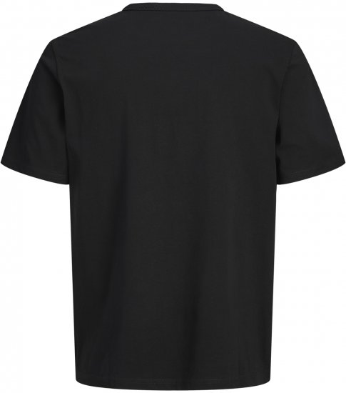 Jack & Jones College Logo Crew Neck T-Shirt Black - Tricouri - Tricouri Bărbați Mărimi Mari