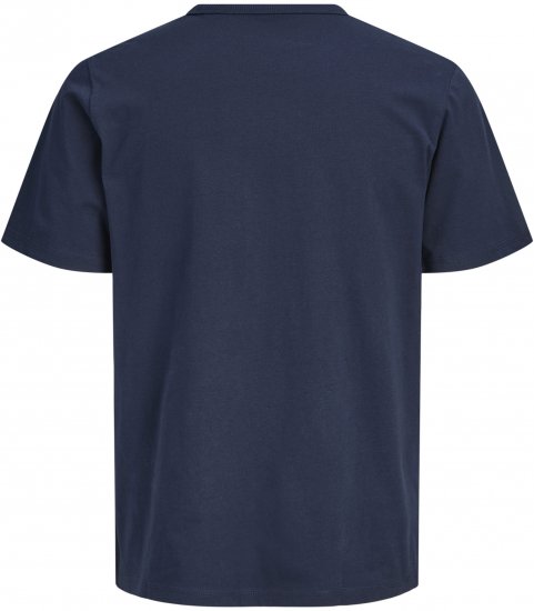 Jack & Jones College Logo Crew Neck T-Shirt Blue - Tricouri - Tricouri Bărbați Mărimi Mari