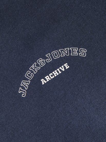 Jack & Jones College Logo Crew Neck T-Shirt Blue - Tricouri - Tricouri Bărbați Mărimi Mari