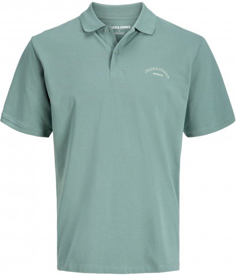 Jack & Jones College Logo Short Sleeve Polo Turquoise - Tricouri polo - Tricouri Polo Bărbați Mărimi Mari