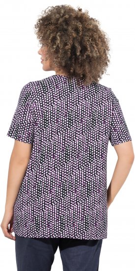 Ulla Popken So Many Dots Tee Light Heather - Tricouri imprimate pentru femei - 