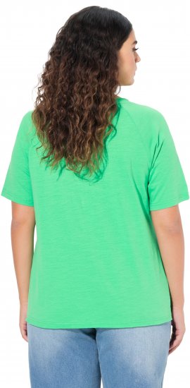Ulla Popken TRUE Lettering Short Sleeve Tee Mint Green - Tricouri imprimate pentru femei - 