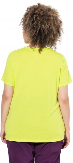 Ulla Popken Wild Antibacterial Short Sleeve Tee Lime - Tricouri - 